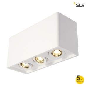 Spotline Lampa sufitowa PLASTRA BOX 3, kwadratowa, gipsowa, 3XGU10, max. 3 x 35W - 148053