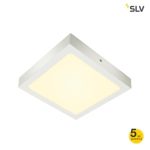 SLV Lampa sufitowa SENSER 24 LED, wewnętrzna, kwadratowa, kolor biały - 1003019