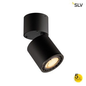 SLV Lampa sufitowa SUPROS 78, LED, 3000K, okrągła, czarny, 60° - 116330