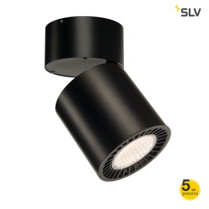 Spotline Lampa sufitowa SUPROS CL, okrągła, czarny, 3000K SLM LED, 60° - 114130