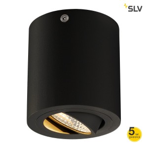 SLV Lampa sufitowa TRILEDO ROUND CL, czarna matowa LED, 6W, 38° - 113930