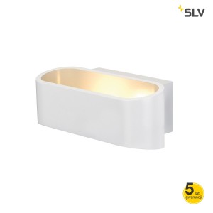 SLV Lampa ścienna ASSO LED, owalna, biały, 5W LED, 3000K - 151311