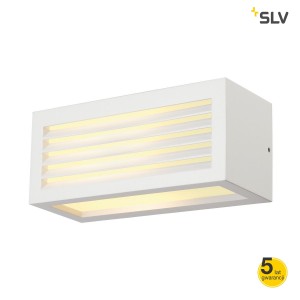 SLV Lampa ścienna BOX-L E27, kwadratowa, biały, E27, max. 18W, IP44 - 232491
