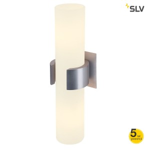 SLV Lampa ścienna DENA II, szczotkowane aluminium/szkło, 2 x E14, max. 2 x 40W - 147529