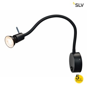 SLV Lampa ścienna DIO FLEX PLATE QPAR51 WL, wewnętrzna, kolor czarny - 1002608