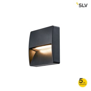 SLV Lampa ścienna DOWNUNDER OUT SQUARE WL, LED wbudowana, zewnętrzna, antracyt - 1002869