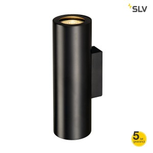 SLV Lampa ścienna ENOLA_B G/D czarny, 2 x GU10, max. 2 x 50W - 151800