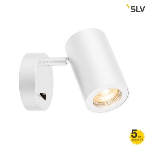 SLV Lampa ścienna ENOLA_B, QPAR51, biały, max. 50W - 1000730