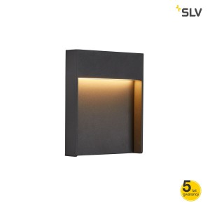 SLV Lampa ścienna FLATT LED, zewnętrzna, IP65, kolor antracyt - 1002952
