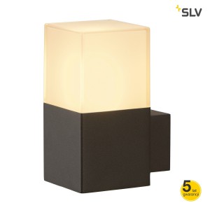 SLV Lampa ścienna GRAFIT WL, antracyt/biały, E27, max. 11W, IP44 - 231205