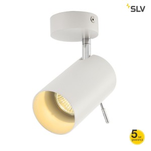 SLV Lampa ścienna i sufitowa ASTO TUBE I, biały, GU10, max. 75W - 147411