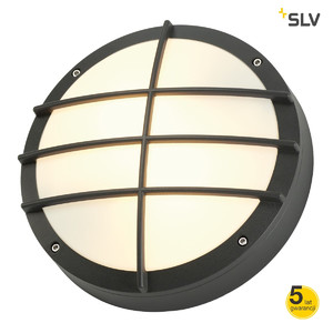 SLV Lampa ścienna i sufitowa BULAN GRID, okrągła, antracyt, E27, max. 2 x 25W, PC - 229085