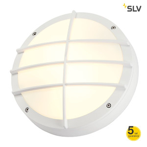 SLV Lampa ścienna i sufitowa BULAN GRID, okrągła, biały, E27, max. 2 x 25W, PC - 229081