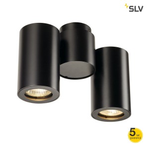 SLV Lampa ścienna i sufitowa ENOLA_B SPOT 2, czarny, 2 x GU10, max. 2 x 50W - 151830