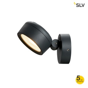 SLV Lampa ścienna i sufitowa ESKINA SPOT, zewnętrzna, antracyt, IP65, ściemniana - 1002903