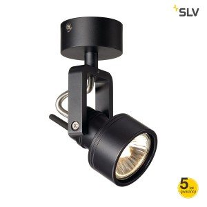 SLV Lampa ścienna i sufitowa INDA SPOT GU10, czarny, max. 50W - 147550
