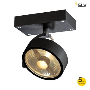SLV Lampa ścienna i sufitowa KALU 1 QPAR111, czarny, max. 75W - 1000702