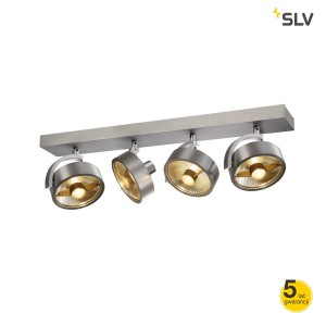 SLV Lampa ścienna i sufitowa KALU 4, szczotkowane aluminium, QPAR111 - 1002025