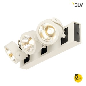 SLV Lampa ścienna i sufitowa KALU LED 3, biały/czarny, 3000K, 60° - 1000132