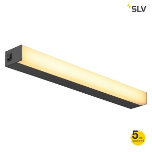 SLV Lampa ścienna i sufitowa SIGHT 60 LED, z włącznikiem, czarny - 1001283
