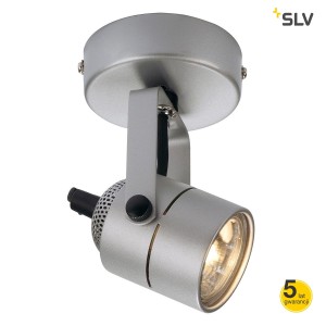 SLV Lampa ścienna i sufitowa SPOT 79 230V, srebrnoszary, GU10, max. 50W - 132024
