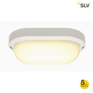 SLV Lampa ścienna i sufitowa TERANG 2, owalna, biały, 11W LED, 3000K, IP44 - 229931