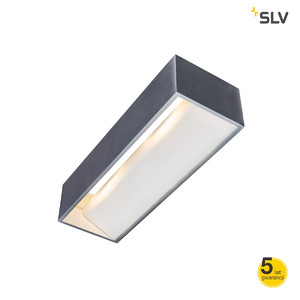 SLV Lampa ścienna LOGS IN L LED, wewnętrzna, aluminium/biały, 2000- DIM-TO-WARM - 1002930
