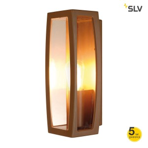 SLV Lampa ścienna MERIDIAN BOX 2, rdzawa, E27, max. 25W, IP54 - 230657