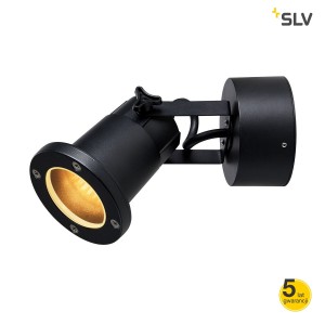 SLV Lampa ścienna NAUTILUS WL QPAR51, zewnętrzna, kolor czarny - 1002867