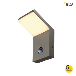 SLV Lampa ścienna ORDI LED, antracyt, SMD LED, 3000K, IP44, z sensorem - 232915