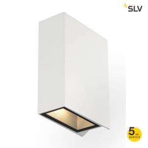 SLV Lampa ścienna QUAD 2, kwadratowa, biały, LED, 2 x 3W, 3000K IP44 - 232471