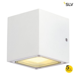 SLV Lampa ścienna SITRA CUBE, biały, GX53, max. 9W, IP44 - 232531