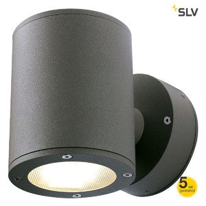 SLV Lampa ścienna SITRA WALL UP-DOWN, antracyt, 2 x GX53, max. 2 x 9W, IP44 - 230365
