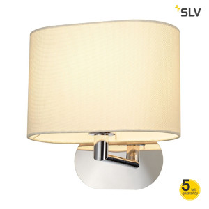 Spotline Lampa ścienna SOPRANA OVAL, WL-1, biały, materiał, E27, max. 60W - 155861