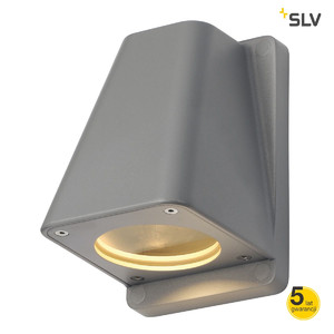 SLV Lampa ścienna WALLYX GU10, srebrnoszary, max. 50W, IP44 - 227194