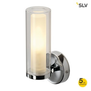 SLV Lampa ścienna WL 105, chrom, podwójne szkło, 1 x E14 - 1002228