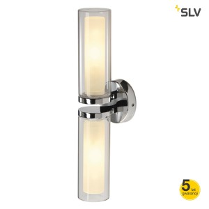 SLV Lampa ścienna WL 106, podwójne szkło, chrom, 2 x E14 - 1002229