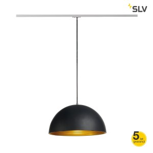 SLV Lampa wisząca FORCHINI M, 40cm, czarny/złota, E27 - 143930