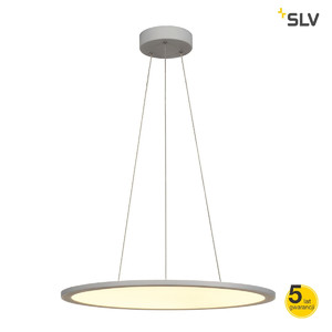 SLV Lampa wisząca PANEL 60 DALI LED, wewnętrzna, okrągła, kolor szary - 1003046