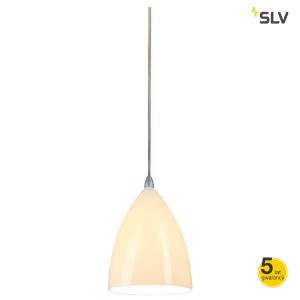 SLV Lampa wisząca TONGA IV, ceramiczny klosz, E14, max. 60W, srebrno-szara rozeta - 133444
