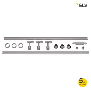 SLV Zestaw Szyna 1-fazowa + 3 x PURI, 3 x 4.3W LEDL, srebrnoszary - 143194