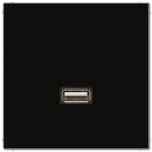 Jung Gniazdo USB przesył danych - Czarne - MALS1122SW