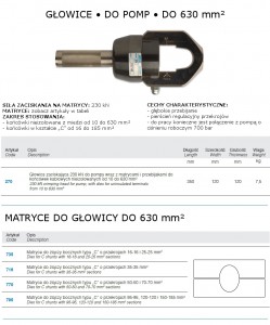 BM GROUP Matryce do łączniku typu C, 95 mm², 120 mm², do głowicy 270 795