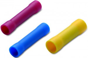 BM GROUP Łącznik przewodów z PVC na styk izolowany, 0.25-1.5 mm², do zaciskania - Czerwony (100 szt.) 00160