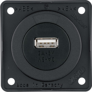 Berker - Hager Integro Gniazdo USB ładowania pojedyncze 12V, 3A, antracyt mat, mechanizm czarny 926032505