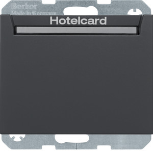 Berker - Hager K.1 Łącznik przekaźnikowy na kartę hotelową, antracyt mat 16417116
