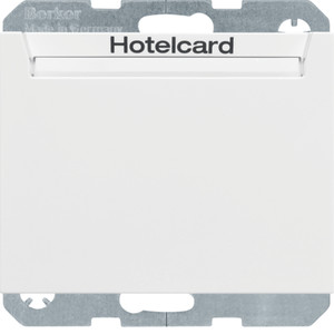 Berker - Hager K.1 Łącznik przekaźnikowy na kartę hotelową, biały połysk 16417119