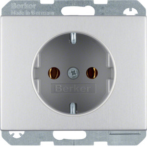 Berker - Hager K.5 Gniazdo SCHUKO kompletne aluminium 47157003