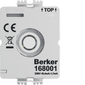 Berker - Hager Moduł podświetlenia LED do łączników obrotowych 230V bez przyłącza neutralnego N 168001