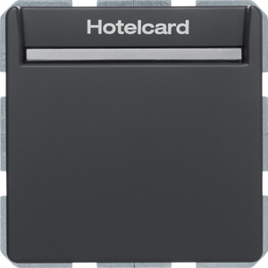 Berker - Hager Q.x Łącznik przekaźnikowy na kartę hotelową, antracyt, aksamit 16406096